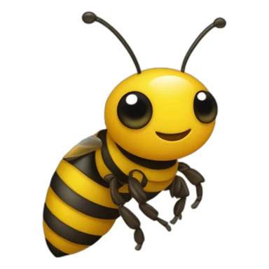 Panal de abeja con una abeja alrededor sticker