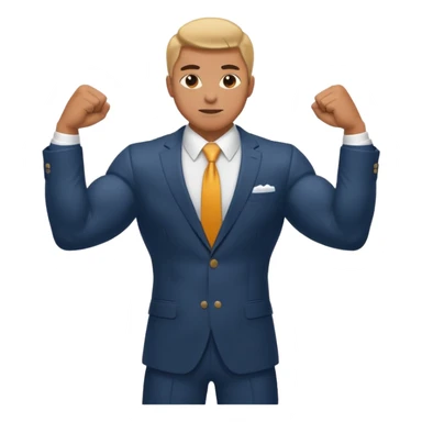 suit character flexed biceps sticker