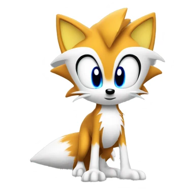 Tails sonic with blue eyes sticker