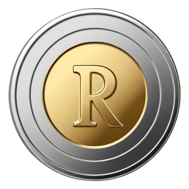 Russian 1 ruble coin sticker