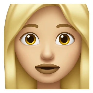 Blonde girl shh sticker