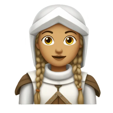 medieval  white ski womenscribe sticker