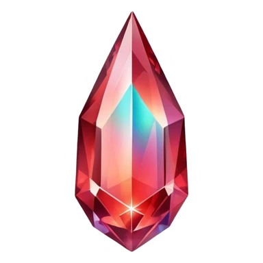 red iridescent nebula crystal shard sticker