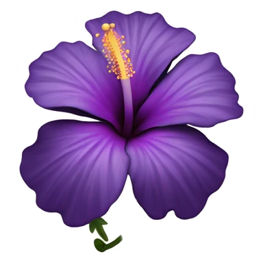 Black and purple hibiscus flower  sticker