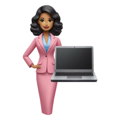 una barbie morena siendo profesional empresarial sticker