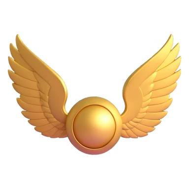 golden snitch with wings sticker
