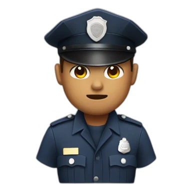 Policeman with mushroom hat sticker
