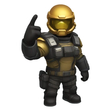 Helldivers 2 democracy salute, fist turned inwards, knuckles pointing straight up sticker