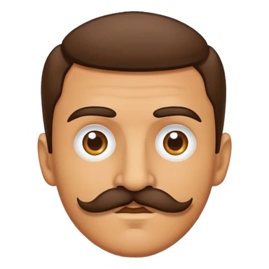 Man with weird mustache  sticker