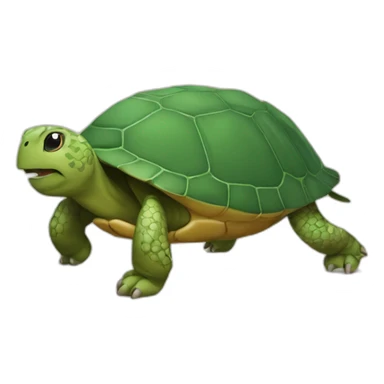 Tortue sur un chien sticker