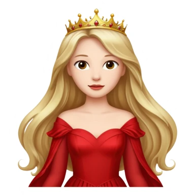 Princess with a red dress sticker