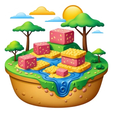 spam art slop landscape sticker