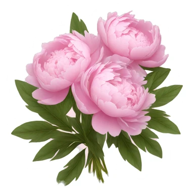 bouquet of peonies, light pink sticker