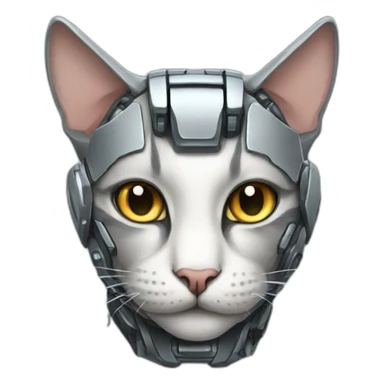 cyborg cat sticker