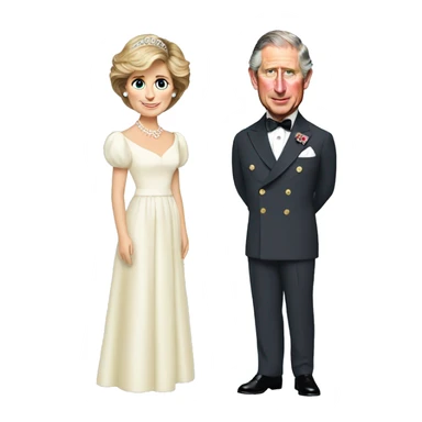 prince charles and princess diana sticker