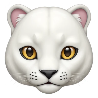 white panther emoji like one you would see on discord sticker