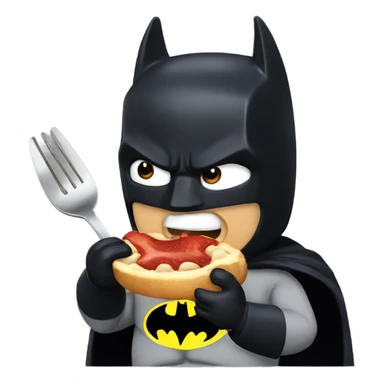 Batman eating sticker