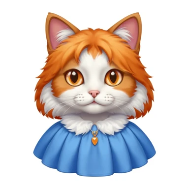 Cat in dress sticker