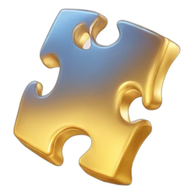 Shiny golden puzzle piece 🧩  sticker