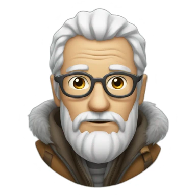 old man winter sticker
