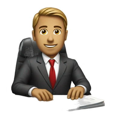 banker at office sticker