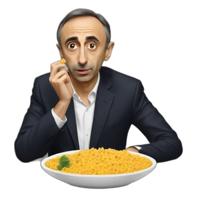 Éric zemmour qui mange du couscouse sticker