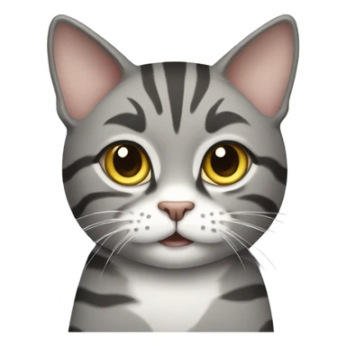 Gray tabby Maine Cook cat  sticker
