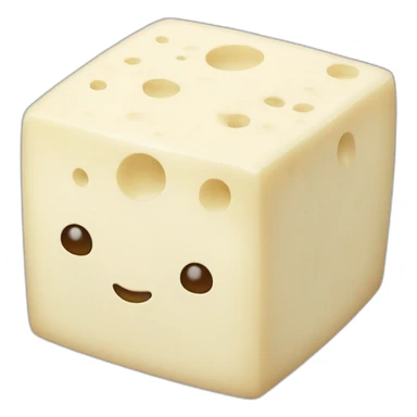 white cheese cube sticker