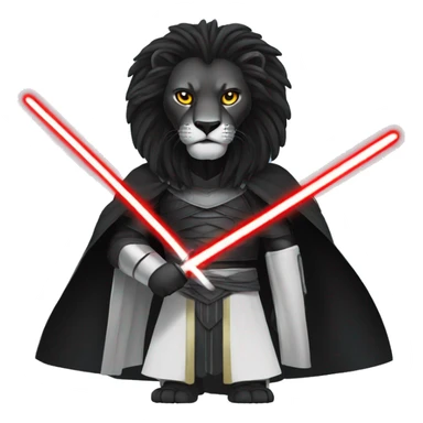 Black lion as a Sith lord sticker