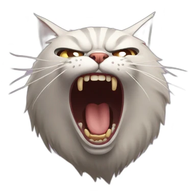 angry screaming cat sticker
