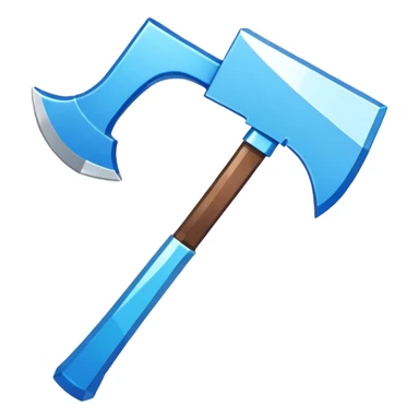 diamond item axe from Minecraft pixel art sticker