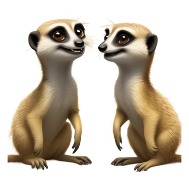 Two meerkats grimacing sticker
