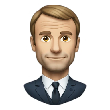 Macron met un bras tendu devant sa tête sticker