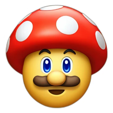 mario on mushrooms sticker