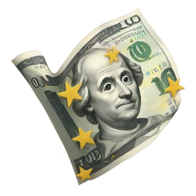 euro money flying sticker