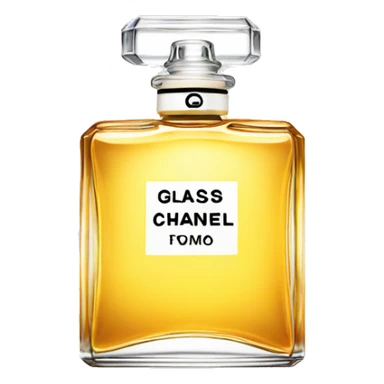 Glass Chanel perfum sticker