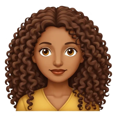 femme brune 40 ans cheveux long bouclés sticker