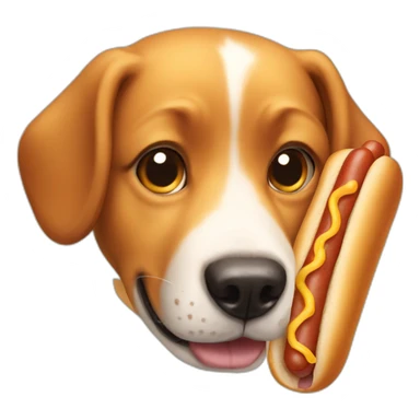 dog in a hot dog sticker