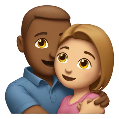 Make emoji where love couple hug each other  sticker