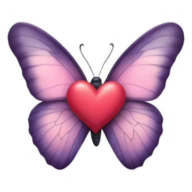 butterfly with a heart sticker