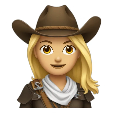 Cowgirl Ninja sticker