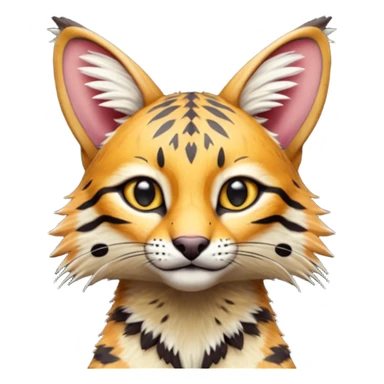 Hyper-realistic Colorful Soft Smooth Bobcat-Tiger-Numbat-Serval-Genet-Fakémon-fusion-hybrid-creature sticker