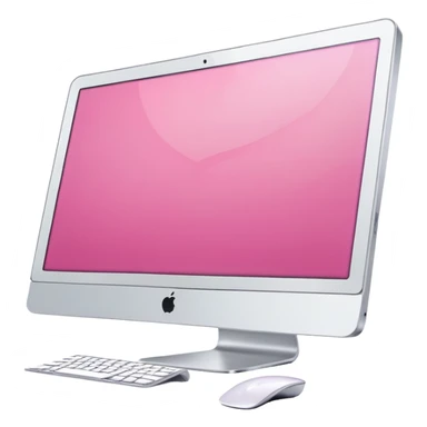 ultra realistic pink imac sticker