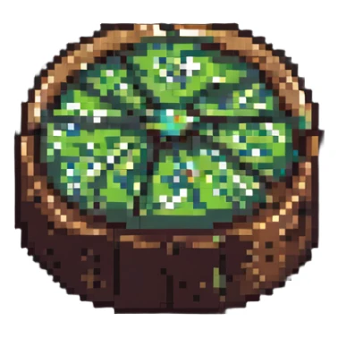 a matcha cookie, pixel art style sticker