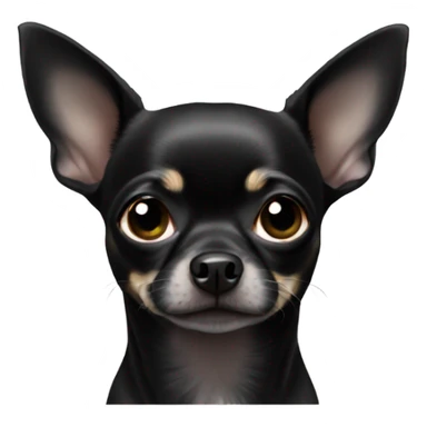 all black chihuahua  sticker