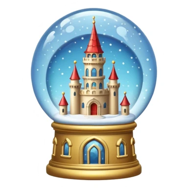 snow-globe, tower inside sticker