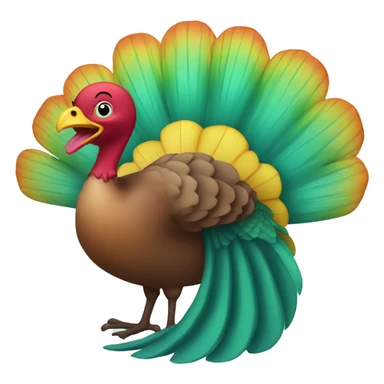 Turkey with a mermaid tail sticker