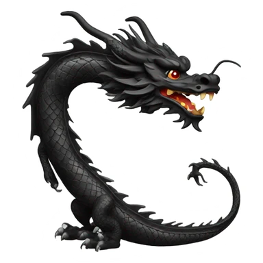 china dragon black sticker