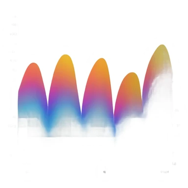 vaporware color trending up chart up and to the right  sticker