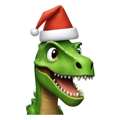annoying dinosaur with christmas hat sticker